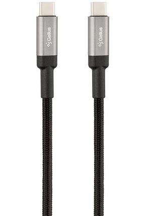 Кабель gelius pro g-power gp-uc108 type-c - type-c pd100w (5a) 2м для быстрой зарядки и передачи данных black