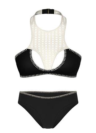 Раздельный купальник с вязаной отделкой victoria's secret
