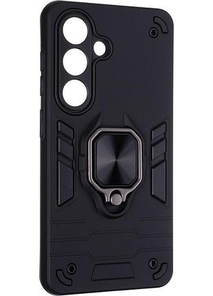 Чехол fiji defence для samsung galaxy s26 (s942) защитный бампер с кольцом подставкой black