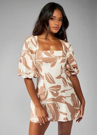 Коротка сукня з пишними рукавами missguided