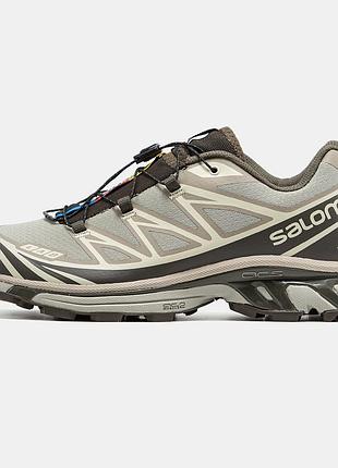 Чоловічі кросівки salomon xt- 6 soft ground brown beige 41