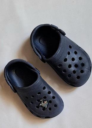 Дитячі сабо бренда crocs темно-сині розмір 22-23