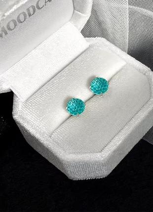 Серьги "paraiba starfire"