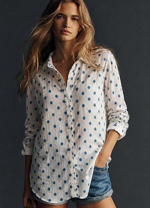 Scotch&soda amsterdam couture сорочка льон з етно принтом р.46
