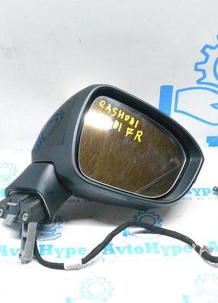 Дзеркало бокове праве nissan qashqai 21- 11 пін під камеру (01)