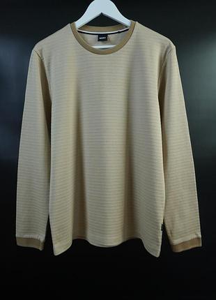 Чоловічій преміум лонгслів оригінал boss talley 40 men’s long sleeve light brown/beige | розмір l