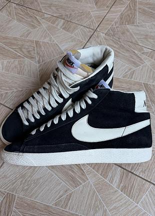 Кроссовки nike blazer mid vintage suede black sail 2012 men’s us 9 eu 42.5 sneakers 375722-001