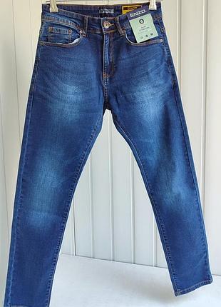 Нові джинси slim stretch від британського бренда enzo. розмір w28. на невеликий зріст.