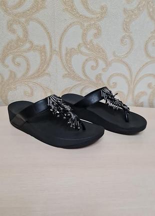 Жіночі сланці, сандалії, шльопанці fitflop rumba ombre toe-thong