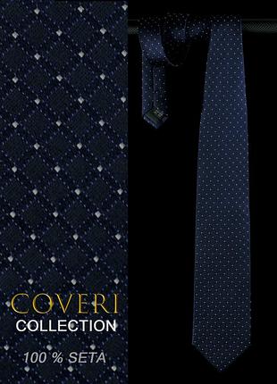 Оригинальный шелковый галстук coveri collection брендовый жаккардовый итальянский мужской классический премиум шелк ширина 9 см