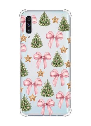 Чохол з потовщеними кутами на samsung galaxy a50 (2019) a505 різдвяний фон (принт 427)