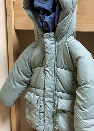 Тепла зимова куртка zara для хлопчика, 12-18 міс (розмір 86)