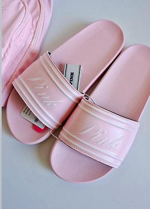 Шлепанцы victoria's secret pink тапочки victoria's secret pink купальник victoria’s secret pink