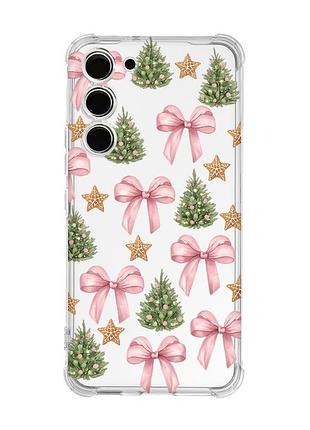 Чохол з потовщеними кутами на samsung galaxy s23 різдвяний фон (принт 427)