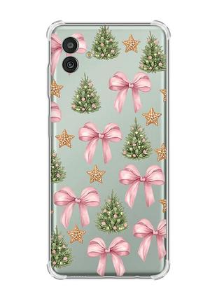 Чохол з потовщеними кутами на samsung galaxy m13 5g різдвяний фон (принт 427)