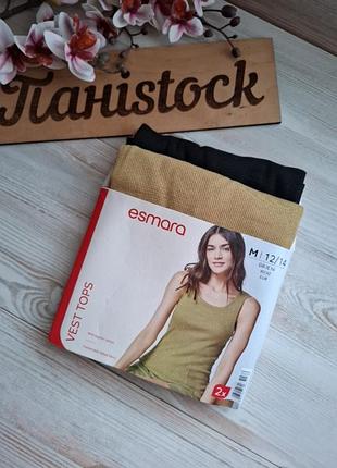 Комплект майки в рубчик 2шт esmara m