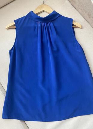 Шовкова блуза hobbs london 100% шовк синя кобальтова s m