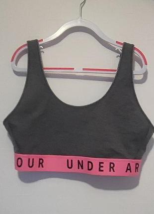 Under armour топ спортивный серый размер м