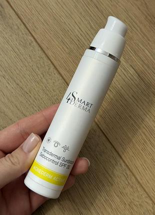 Професійний сонцезахисний крем smart4derma transdermal sunblock sebocontrol spf 30 для проблемної шкіри.