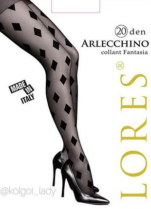 Колготки lores arlecchino 20 den с ромбами