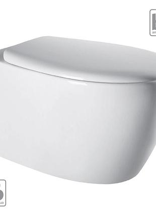 Safir rimless унітаз підвісний 52*36*35см, сидіння duroplast slim slow-closing
