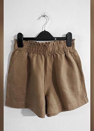 Шорты льняные hennes and mauritz handm hm