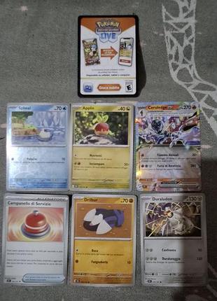 Настоящие современные карточки pokémon на итальянском языке,