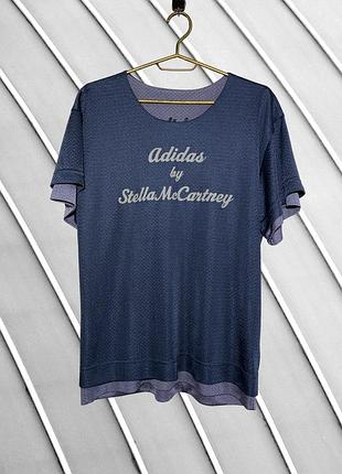 Женская футболка adidas stella mccartney l оригинал адидас потолка макартные стан идеал двусторонняя сиреневая лиловая оверсайз 48