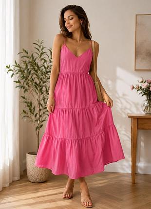 🌸 легка рожева сукня missguided міді | розмір s (uk 8)