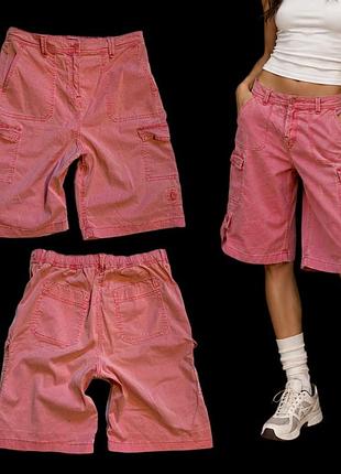 Рожеві карго шорти pink cargo shorts y2k vintage bimbo energy opium archive rap custom 00’s