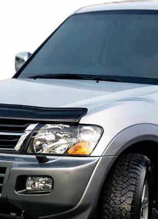 Дефлектор капоту (eurocap) для mitsubishi pajero wagon iii 1999-2006 рр