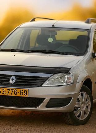 Дефлектор капота (eurocap) для renault logan i 2008-2013 гг