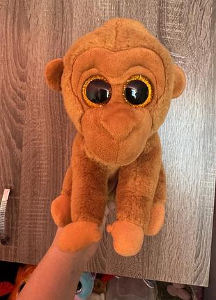 М'яка іграшка ty beanie boos — мавпочка з великими блискучими очима