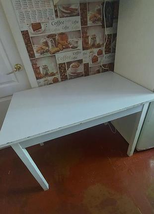 Стол кухонный белый 105×65 см