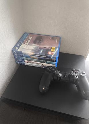 Ps4 з дисками та геймпадом пс4