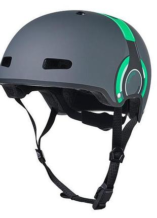 Захисний шолом micro led розмір m 52-56 см з малюнком навушників (ac2111bx)