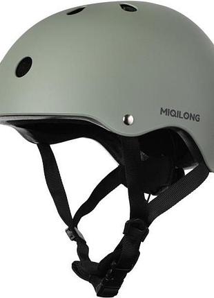 Дитячий захисний шолом miqilong atlas 45-54 см оливковий (atlas-m-olive)