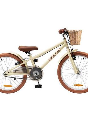 Дитячий велосипед miqilong rm 20" бежевий (rbb-rm20-beige)