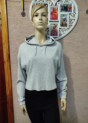 Укороченное женское худи puma classics ribbed women's hoodie s-m 7963 в