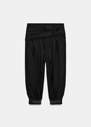 Брюки zw collection с вышивкой и объемным кроем