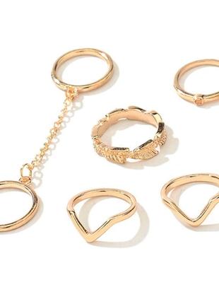 Набор фаланговых колец золото фаланговые кольца набор колец2 фото