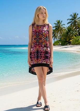 Стильная цветочная пляжная пайка, платье -туника miss selfridge