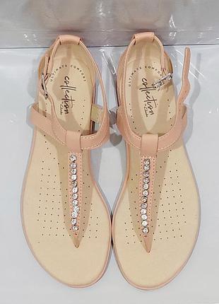 Сандалии женские clarks bay poppy персиковые стразы 38 размер