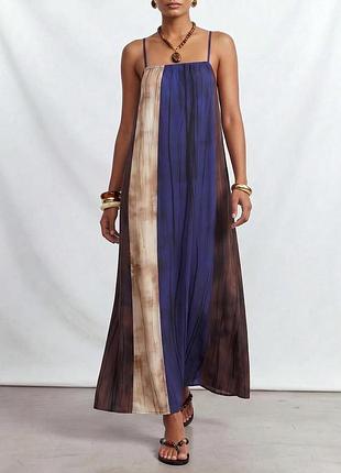 Платье свободного кроя на бретелях от massimo dutti