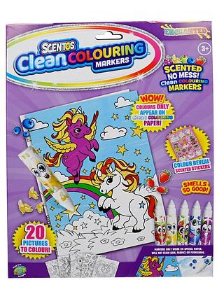 Ароматный набор для творчества серии «clean colouring» – чаревный мир (раскраски, маркеры, наклейки)