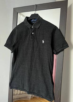 Чоловіча сіра поло футболка polo ralph lauren | оригінал | розмір s