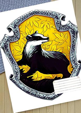 Тетрадь гарри поттер пуффендуй harry potter hufflepuff линия 18 листов (30934)