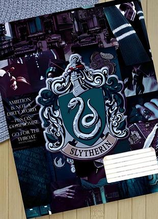 Тетрадь гарри поттер слизерин harry potter slytherin клетка 18 листов (30944)