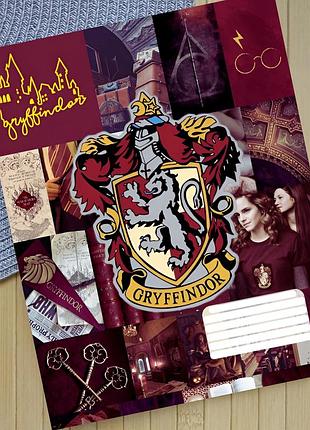 Тетрадь гарри поттер ґрифиндор harry potter gryffindor клетка 18 листов (30895)