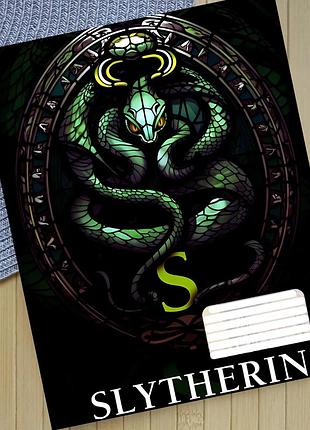 Тетрадь гарри поттер слизерин harry potter slytherin клетка 18 листов (30938)